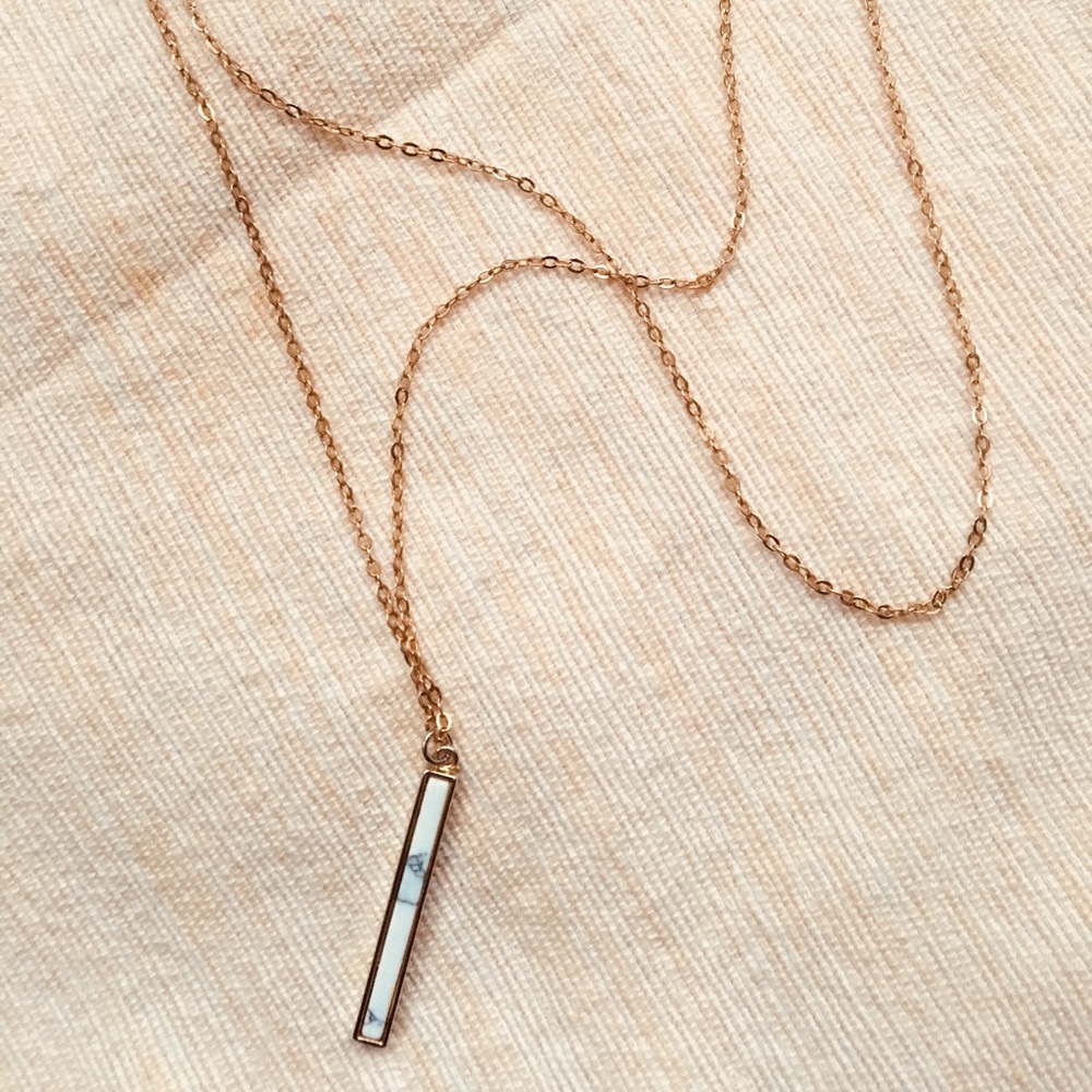 Stone Charm Gold Necklace